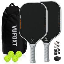 Conjunto de 2 raquetes de pickleball VUFOXT em carbono e fibra de vidro