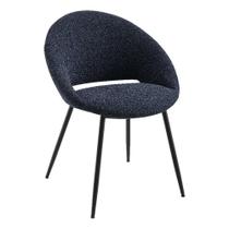 Conjunto de 2 Sillas Laterales Acme Klaus en Bouclé Negro y Negro Conjunto de 2 Sillas Laterales Acme Klaus en Bouclé Negro y Negro