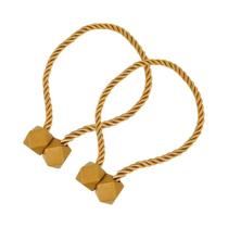 Conjunto De 2 Suportes Magnéticos Para Cortinas, Instalação Sem Furadeira, Laço De Corda Estiloso Conjunto De 2 Suportes Magnéticos Para Cortinas, Instalação Sem Furadeira, Laço De Corda Estiloso