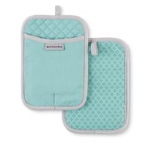 Conjunto de 2 suportes para panelas KitchenAid Asteroid Aqua Sky 18x25cm