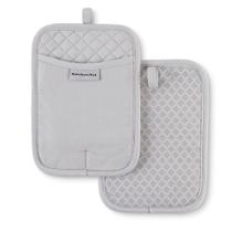 Conjunto de 2 suportes para panelas KitchenAid Asteroid, cinza fosco, 18 x 25 cm