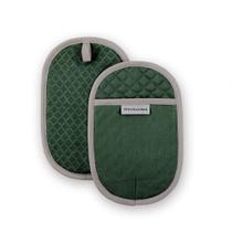 Conjunto de 2 suportes para panelas KitchenAid Asteroid Pebbled Palm Green
