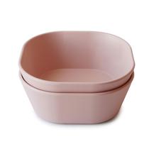 Conjunto de 2 taças de louça mushie Square para crianças (Blush) Conjunto de 2 taças de louça mushie Square para crianças (Blush)
