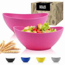 Conjunto de 2 taças Wrova Big Wheat Straw de 500 ml, rosa inquebrável