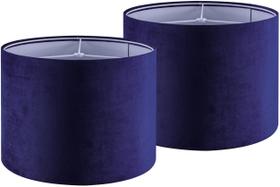 Conjunto de 2 tambores Lamp Shade GO&SO Dark Blue Velvet de 33 x 33 x 25 cm Conjunto de 2 tambores Lamp Shade GO&SO Dark Blue Velvet de 33 x 33 x 25 cm
