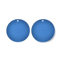 Conjunto De 2 Tapetes De Silicone Antiderrapantes, Resistentes Ao Calor, Porta-copos Redondos,