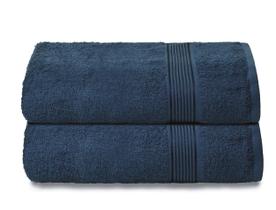 Conjunto de 2 Toalhas de Banho Belizzi Home Cotton 70x140cm - Azul Mineral