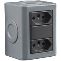 Conjunto De 2 Tomadas 2p+t Tramontina Lizflex Branco 10 A 250 V