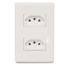 Conjunto de 2 Tomadas 4x2 Stella 2P+T 10A 250V~ Branco Steck Conjunto de 2 Tomadas 4x2 Stella 2P+T 10A 250V~ Branco Steck