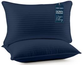 Conjunto de 2 travesseiros Utopia Bedding King Size (azul marinho) Conjunto de 2 travesseiros Utopia Bedding King Size (azul marinho)