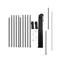 Conjunto De 2 Varas De Tenda Ajustáveis Em Aço Para Abrigo Solar, Toldo E Camping Com Estacas E