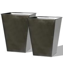Conjunto de 2 Vasos de Chão de Metal Preto Worth 36x46 cm Conjunto de 2 Vasos de Chão de Metal Preto Worth 36x46 cm