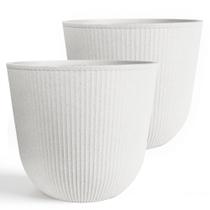 Conjunto de 2 Vasos de Planta Worth, 45 cm x 39 cm, Branco Durável