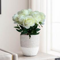 Conjunto de 20 Hastes de Rosa Artificial 58X8 para Decoração Moderna de Casamentos, Eventos e Celebrações - DE2423