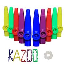 Conjunto de 20 Kazoos de Plástico Crystaljun Multicolor