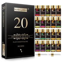 Conjunto De 20 Óleos Essências Puro 5ml MayJam Conjunto De 20 Óleos Essências Puro 5ml MayJam