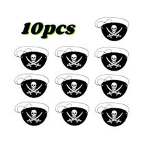 Conjunto De 20 Patches Para Olhos De Pirata Adulto Com Estampa De Caveira, Chapéu De Capitão E Conjunto De 20 Patches Para Olhos De Pirata Adulto Com Estampa De Caveira, Chapéu De Capitão E