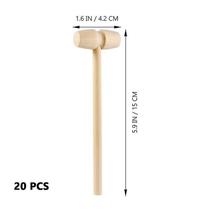 Conjunto de 20 peças Toy Hammer Toyvian Mini Wooden Hammer Mallet
