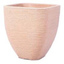 Conjunto de 20 Vasos Decorativo Quadrado Nice 28 Jardim e Varanda Bege