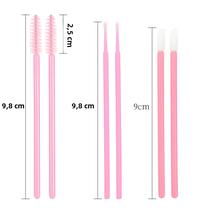 Conjunto de 200 Pincéis de Maquiagem Descartáveis - Varinhas de Rímel e Escova Labial