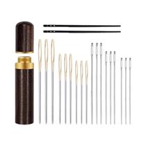 Conjunto De 21 Agulhas De Olho Grande Para Artesanato Em Couro, Costura, Bordado, Tricô E Ponto Cruz Conjunto De 21 Agulhas De Olho Grande Para Artesanato Em Couro, Costura, Bordado, Tricô E Ponto Cruz