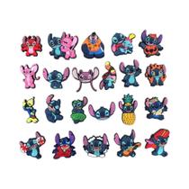 Conjunto De 22 Peças De Charms De PVC Para Sapatos, Sandálias, Bolsas E Chinelos MESUCA Stitch -