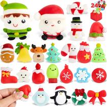 Conjunto de 24 analgésicos para aliviar o estresse da Christmas Mochi Squishy Toys JOYIN