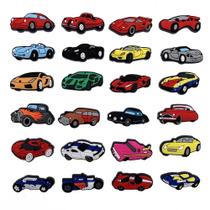 Conjunto De 24 Berloques De PVC Com Temática De Carros Para Crocs, Bogg Bag, Chinelos Bolha, Conjunto De 24 Berloques De PVC Com Temática De Carros Para Crocs, Bogg Bag, Chinelos Bolha,