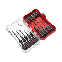 Conjunto De 24 Brocas Cônicas Para Madeira Com Caixa De Armazenamento