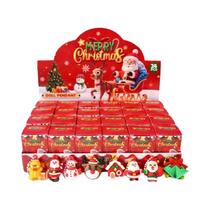 Conjunto De 24 Chaveiros Em Caixa Surpresa Para Halloween E Natal Com Designs De Papai Noel, Boneco