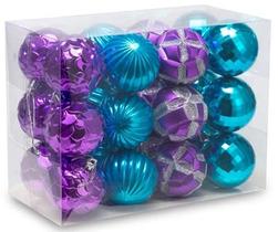 Conjunto de 24 enfeites de bola de Natal AUXI-FUN à prova de estilhaçamento