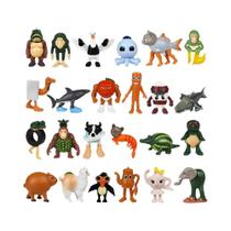 Conjunto De 24 Figuras De Ação Italian Brainrot Tung Tung Sahur Shark, Crocodilo, Chimpanzé,