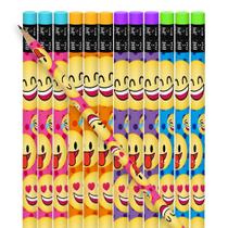 Conjunto de 24 lápis ArtCreativity Emoticon com borrachas de mais de 3 anos Conjunto de 24 lápis ArtCreativity Emoticon com borrachas de mais de 3 anos