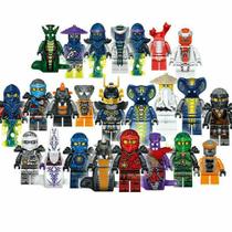 Conjunto De 24 Pcs Ninjago Mini Figuras Blocos de Construção Brinquedos Presente