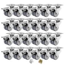 Conjunto de 24 polegadas Caster Wheels ASHGOOB de 2 polegadas para serviços pesados com freio