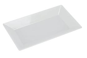 Conjunto de 24 Pratos Retangulares Rome em Melamina Branca 30 cm Conjunto de 24 Pratos Retangulares Rome em Melamina Branca 30 cm