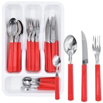 Conjunto de 24 Talheres Aço Inox Jogo Faqueiro Colher Faca Conjunto de 24 Talheres Aço Inox Jogo Faqueiro Colher Faca