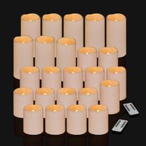 Conjunto de 24 velas sem chama Artmarry à prova d'água com controle remoto