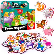 Conjunto de 25 espumas Imãs de Geladeira Little World para crianças de 1 a 3 anos Conjunto de 25 espumas Imãs de Geladeira Little World para crianças de 1 a 3 anos