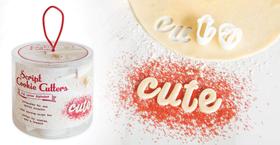 Conjunto de 26 scripts Cookie Cutters Talisman Designs brancos