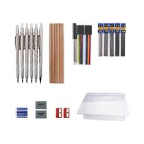 Conjunto De 27 Lápis Mecânicos De Metal Premium Com Estojo Para Escrita, Desenho, Escola, Escritório Conjunto De 27 Lápis Mecânicos De Metal Premium Com Estojo Para Escrita, Desenho, Escola, Escritório