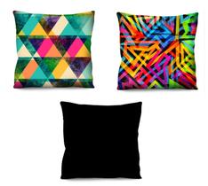 Conjunto de 3 almofadas Coloridas 42x42 com enchimento Atelier Valverde Conjunto de 3 almofadas Coloridas 42x42 com enchimento Atelier Valverde