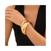 Conjunto de 3 Anéis e Pulseira Femininos - Estilo Punk Geométrico Conjunto de 3 Anéis e Pulseira Femininos - Estilo Punk Geométrico