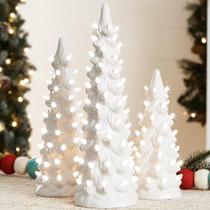 Conjunto de 3 Árvores de Natal de Cerâmica Best Choice Conjunto de 3 Árvores de Natal de Cerâmica Best Choice