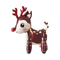 Conjunto De 3 Balões De Natal Em Forma De Rena Rudolph 3D De 50 Polegadas Para Decoração De Natal Conjunto De 3 Balões De Natal Em Forma De Rena Rudolph 3D De 50 Polegadas Para Decoração De Natal