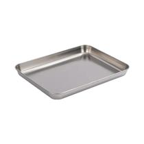 Conjunto De 3 Bandejas Retangulares De Aço Inoxidável Para Assar Bolos, Pães, Churrasco E Conjunto De 3 Bandejas Retangulares De Aço Inoxidável Para Assar Bolos, Pães, Churrasco E