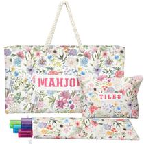 Conjunto de 3 Bolsas para Mahjong Shinylin - Estojo Floral 61 33 12 cm