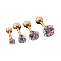 Conjunto De 3 Brincos De Cristal Em Aço Inoxidável 3/4/6mm, Joias Vintage Geométricas Y2K Para Conjunto De 3 Brincos De Cristal Em Aço Inoxidável 3/4/6mm, Joias Vintage Geométricas Y2K Para