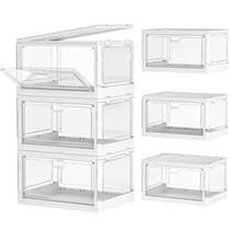Conjunto de 3 Caixas Organizadoras Transparentes Dobráveis 23 QT Kmiectse Conjunto de 3 Caixas Organizadoras Transparentes Dobráveis 23 QT Kmiectse