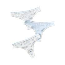 Conjunto De 3 Calcinhas De Algodão Para Mulheres, Sexy E Confortáveis, Design Floral Conjunto De 3 Calcinhas De Algodão Para Mulheres, Sexy E Confortáveis, Design Floral